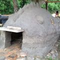 Anagama 'cave' kiln will look like a fiery dragon once lit.